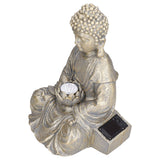 Home Buddha Garden Light Solar Powered Zen Buddha Garden Statue for Yard Garden Patio Deck