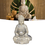 Home Buddha Garden Light Solar Powered Zen Buddha Garden Statue for Yard Garden Patio Deck