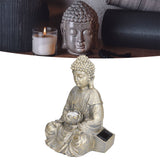 Home Buddha Garden Light Solar Powered Zen Buddha Garden Statue for Yard Garden Patio Deck