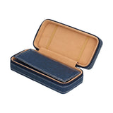 Watch Storage Box Ostrich Pattern Zippered Artificial Leather Watch Bag for Watch Holders Watch Maintenance Master - Front View