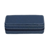 Watch Storage Box Ostrich Pattern Zippered Artificial Leather Watch Bag for Watch Holders Watch Maintenance Master - Close-Up Angle