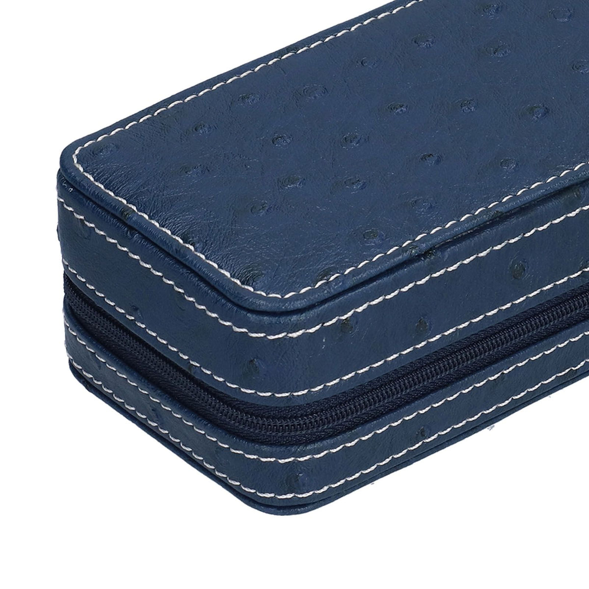 Watch Storage Box Ostrich Pattern Zippered Artificial Leather Watch Bag for Watch Holders Watch Maintenance Master