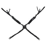 Camera Strap Dual Shoulder PU Leather Harness with D Rings Outdoor Photography Accessories - Side View