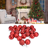 24Pcs Christmas Tree Ball 6cm Glittering Decoration Ornament for Home Party OfficeRed - Extra Image