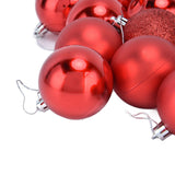 24Pcs Christmas Tree Ball 6cm Glittering Decoration Ornament for Home Party OfficeRed