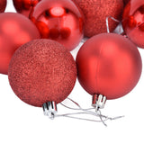 24Pcs Christmas Tree Ball 6cm Glittering Decoration Ornament for Home Party OfficeRed - Extra Image