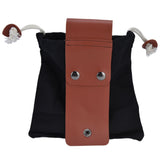 Foraging Pouch PU Leather Canvas Fruit Picking Storage Bag Waist Hanging Tool Bag for Outdoor CampingBlack - 45-Degree Angle