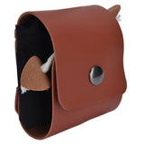 Foraging Pouch PU Leather Canvas Fruit Picking Storage Bag Waist Hanging Tool Bag for Outdoor CampingBlack - Low Angle