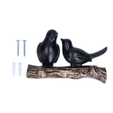 Coat Hook Resin Bird Key Hanger Wall Mounted Hat Towel Bag Hanger for Home Living Room KitchenMetallic Color