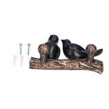 Coat Hook Resin Bird Key Hanger Wall Mounted Hat Towel Bag Hanger for Home Living Room KitchenMetallic Color - Front View