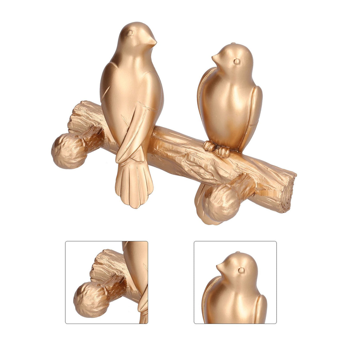 Decorative Hook Golden Bird Branch Wall Mounted Hook for Home Dining Room Kitchen Coffee ShopGold