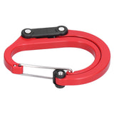 Climbing Carabiner D Type Carabiner Hook Aluminium Alloy Hanging Carabiner Clip for OutdoorRed - Rear View