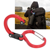 Climbing Carabiner D Type Carabiner Hook Aluminium Alloy Hanging Carabiner Clip for OutdoorRed - Extra Image