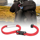 Climbing Carabiner D Type Carabiner Hook Aluminium Alloy Hanging Carabiner Clip for OutdoorRed