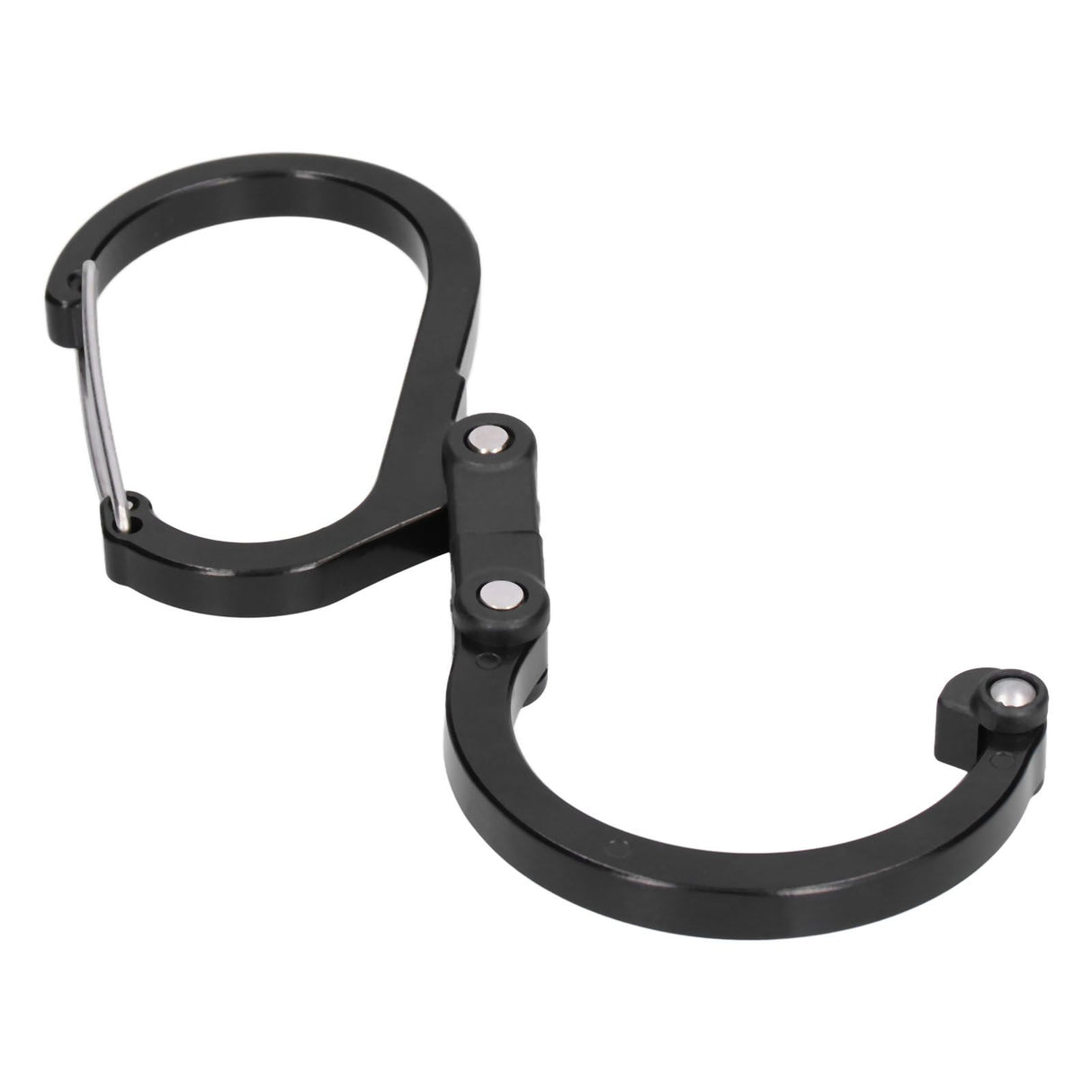 Climbing Carabiner D Type Carabiner Hook Aluminium Alloy Hanging Carabiner Clip for OutdoorBlack