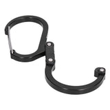 Climbing Carabiner D Type Carabiner Hook Aluminium Alloy Hanging Carabiner Clip for OutdoorBlack