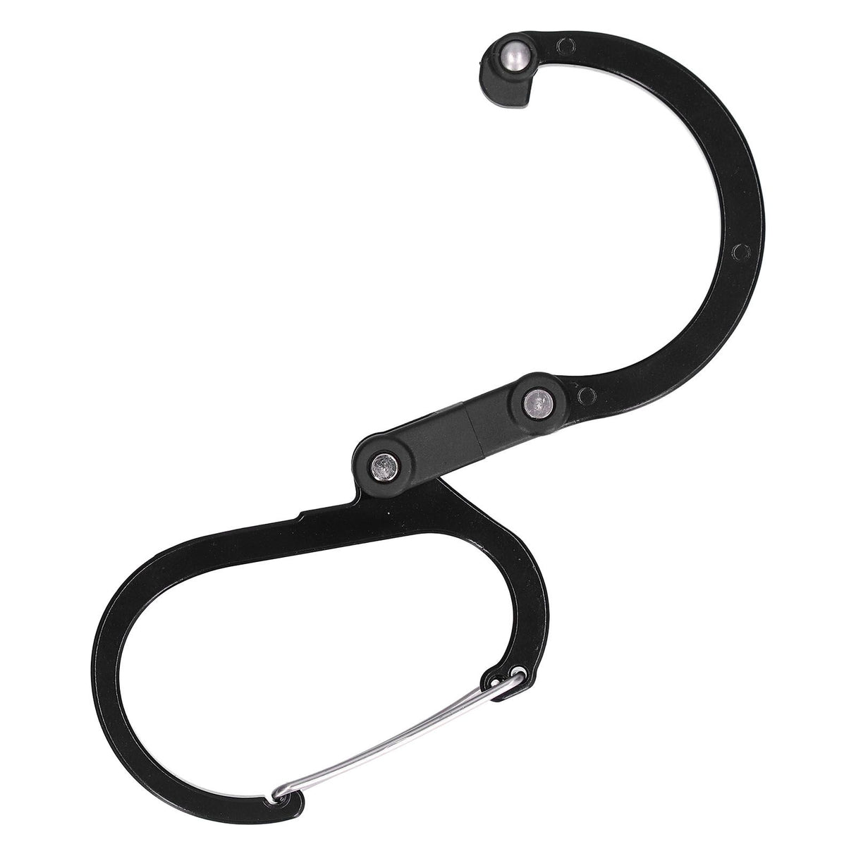 Climbing Carabiner D Type Carabiner Hook Aluminium Alloy Hanging Carabiner Clip for OutdoorBlack