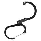 Climbing Carabiner D Type Carabiner Hook Aluminium Alloy Hanging Carabiner Clip for OutdoorBlack - Side View