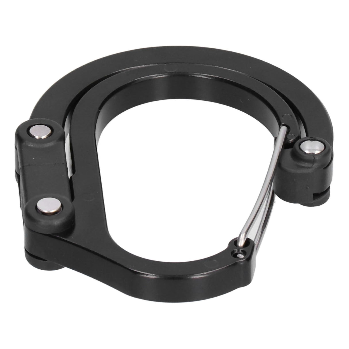 Climbing Carabiner D Type Carabiner Hook Aluminium Alloy Hanging Carabiner Clip for OutdoorBlack