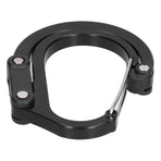 Climbing Carabiner D Type Carabiner Hook Aluminium Alloy Hanging Carabiner Clip for OutdoorBlack