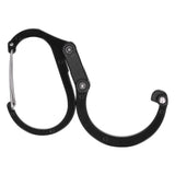 Climbing Carabiner D Type Carabiner Hook Aluminium Alloy Hanging Carabiner Clip for OutdoorBlack - 45-Degree Angle