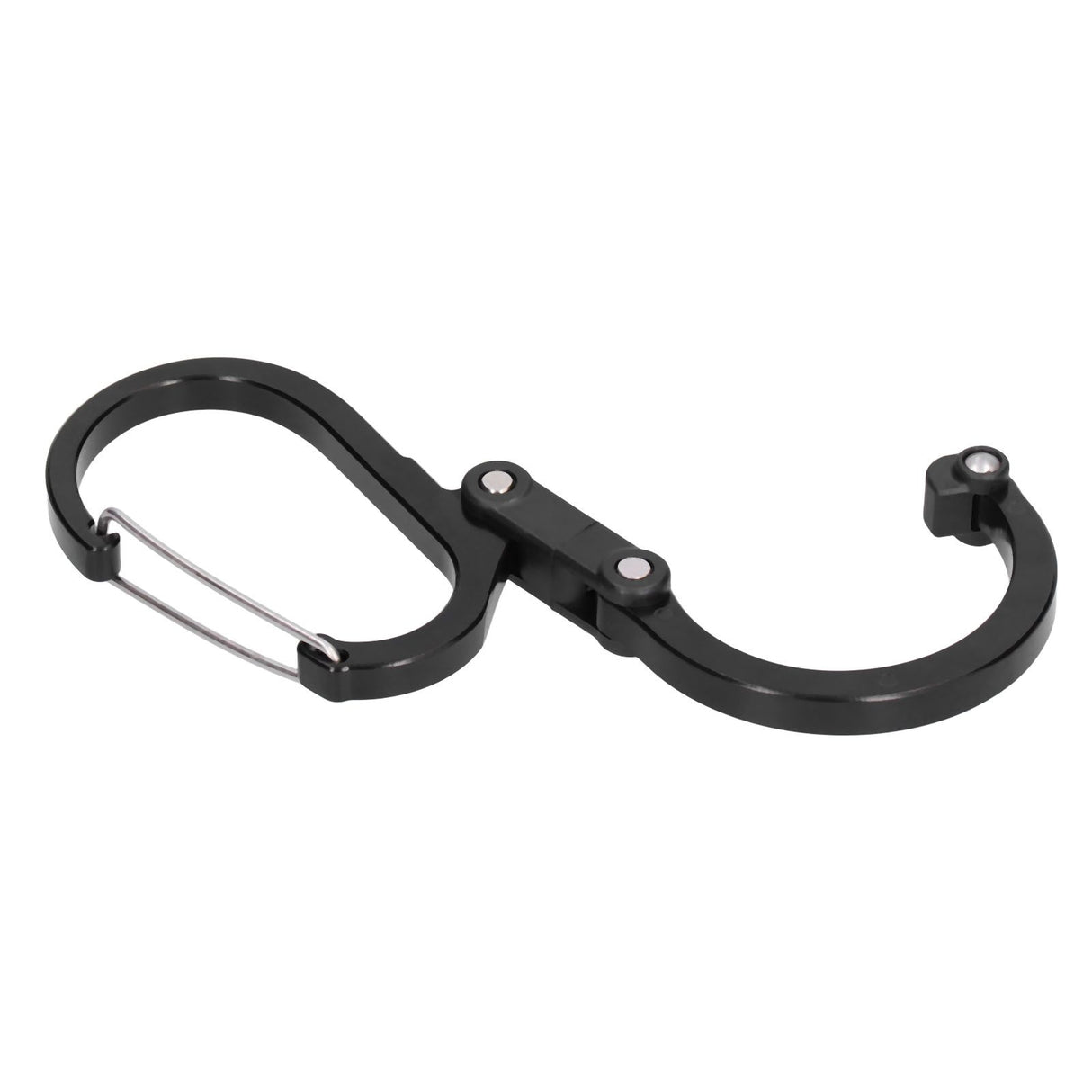 Climbing Carabiner D Type Carabiner Hook Aluminium Alloy Hanging Carabiner Clip for OutdoorBlack