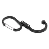 Climbing Carabiner D Type Carabiner Hook Aluminium Alloy Hanging Carabiner Clip for OutdoorBlack
