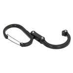 Climbing Carabiner D Type Carabiner Hook Aluminium Alloy Hanging Carabiner Clip for OutdoorBlack