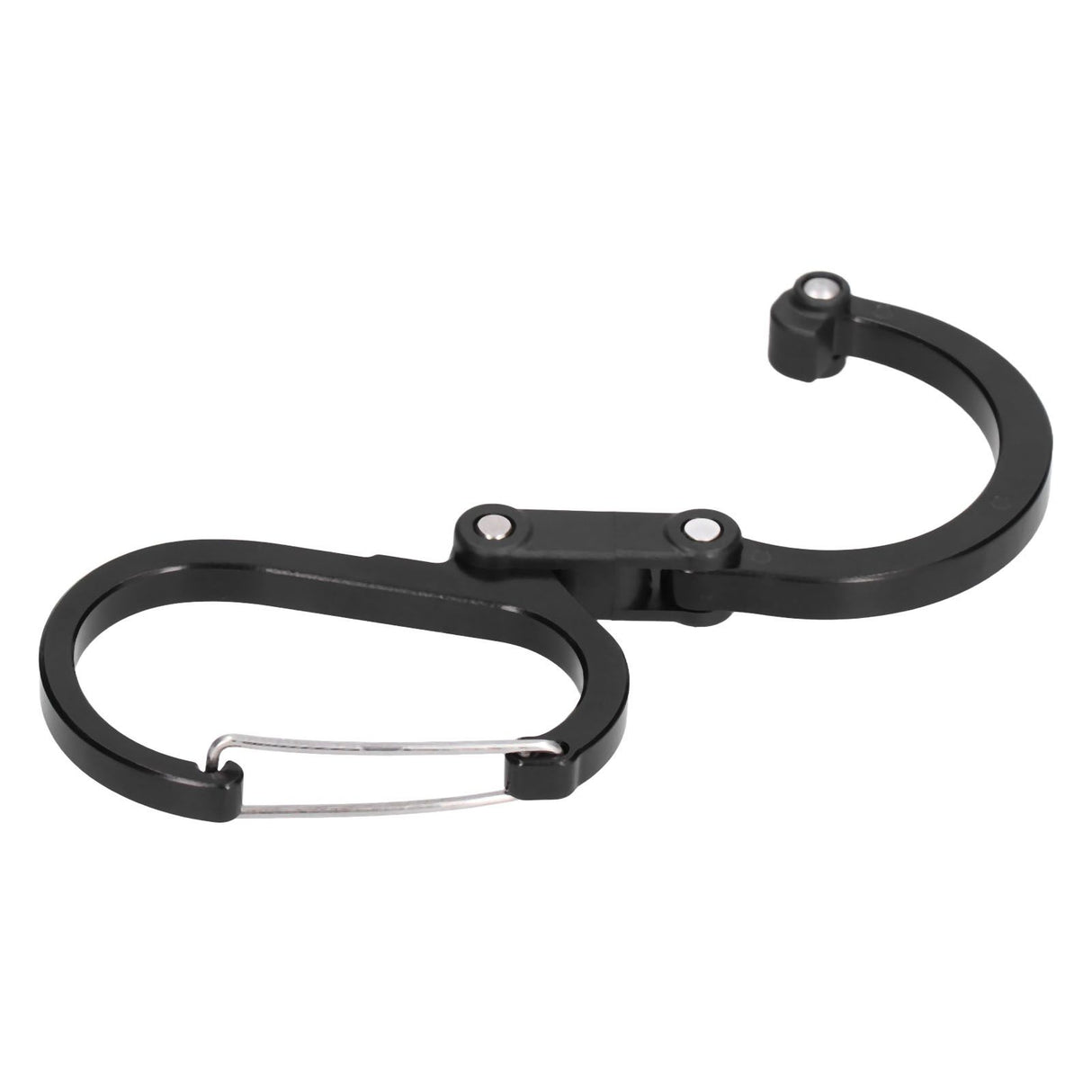 Climbing Carabiner D Type Carabiner Hook Aluminium Alloy Hanging Carabiner Clip for OutdoorBlack