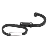 Climbing Carabiner D Type Carabiner Hook Aluminium Alloy Hanging Carabiner Clip for OutdoorBlack - Close-Up Angle