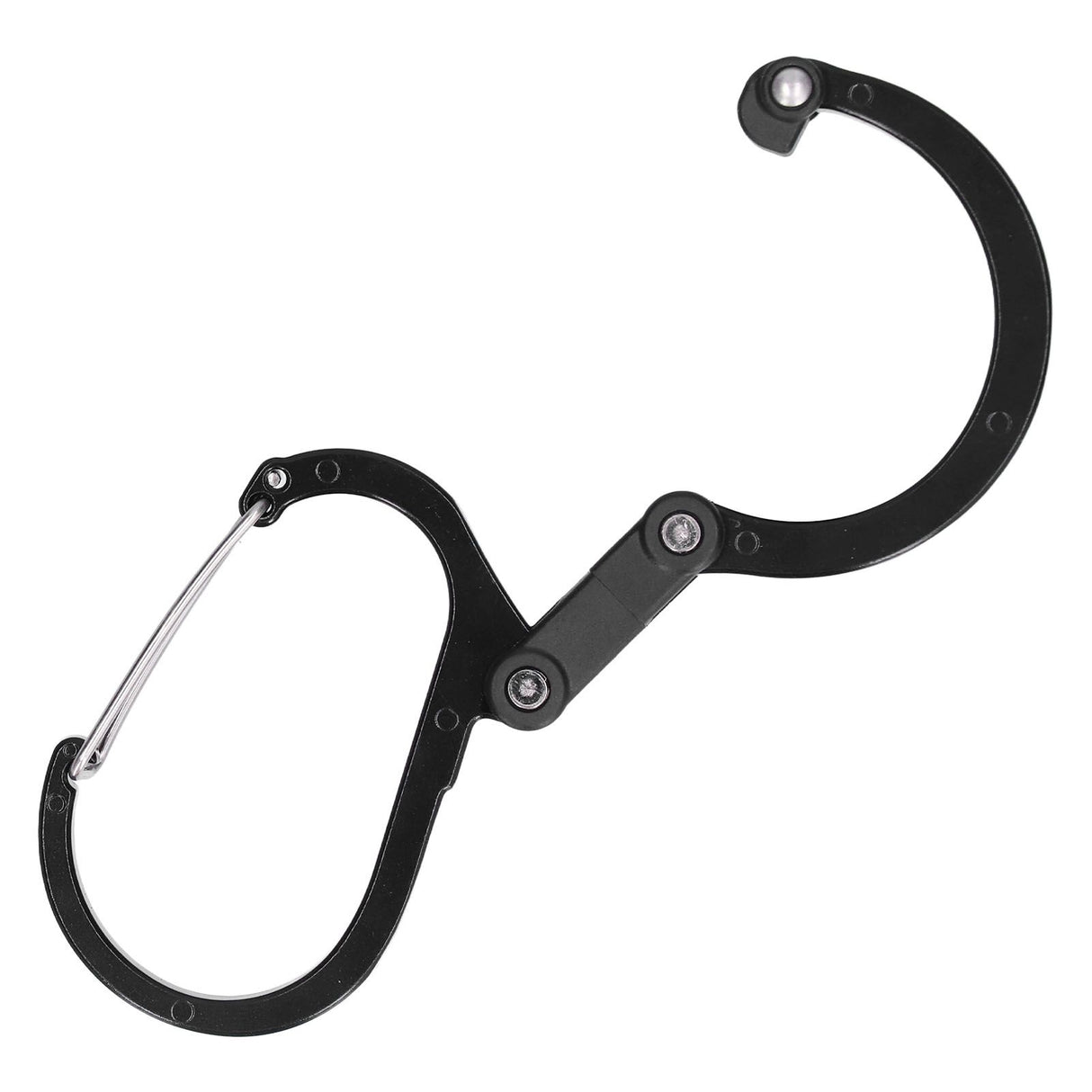 Climbing Carabiner D Type Carabiner Hook Aluminium Alloy Hanging Carabiner Clip for OutdoorBlack