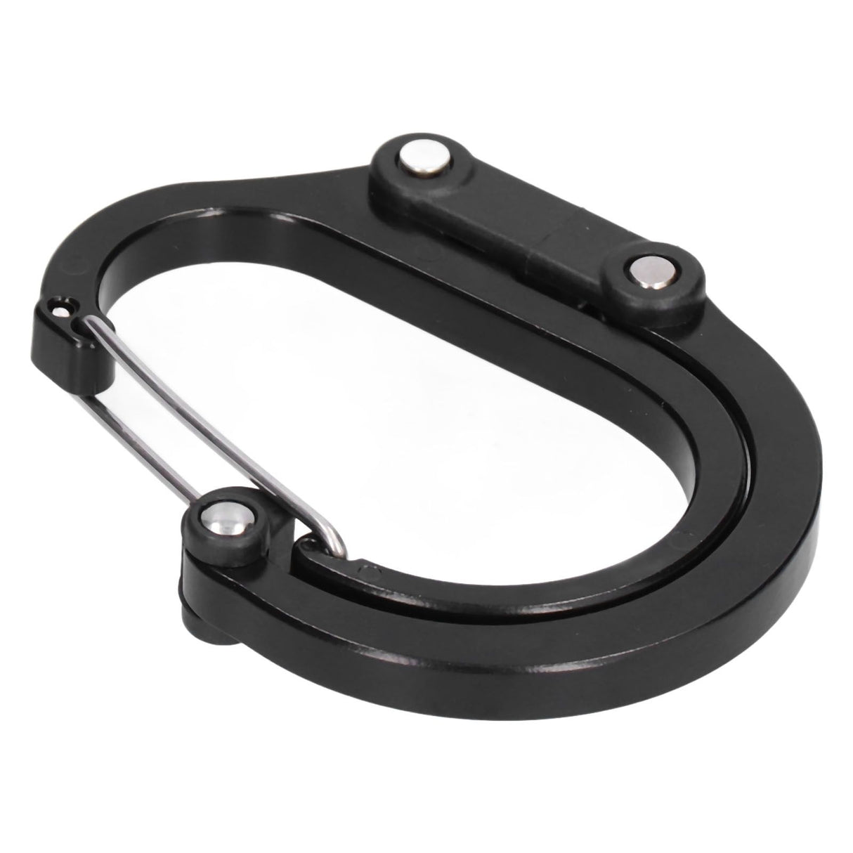 Climbing Carabiner D Type Carabiner Hook Aluminium Alloy Hanging Carabiner Clip for OutdoorBlack