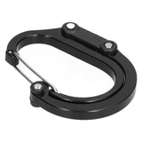 Climbing Carabiner D Type Carabiner Hook Aluminium Alloy Hanging Carabiner Clip for OutdoorBlack - Extra Image
