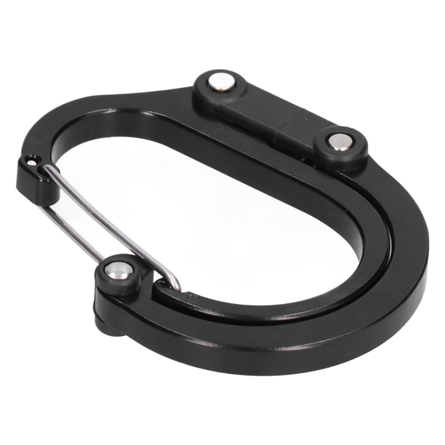 Climbing Carabiner D Type Carabiner Hook Aluminium Alloy Hanging Carabiner Clip for OutdoorBlack