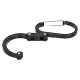 Climbing Carabiner D Type Carabiner Hook Aluminium Alloy Hanging Carabiner Clip for OutdoorBlack - Extra Image