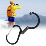 Climbing Carabiner D Type Carabiner Hook Aluminium Alloy Hanging Carabiner Clip for OutdoorBlack - Extra Image