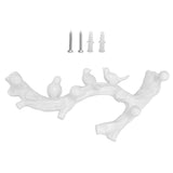 Resin Bird Hooks Wall Mounted Coat Key Hanger Creative 3D Home Decoration AccessoriesS(29.5cm)