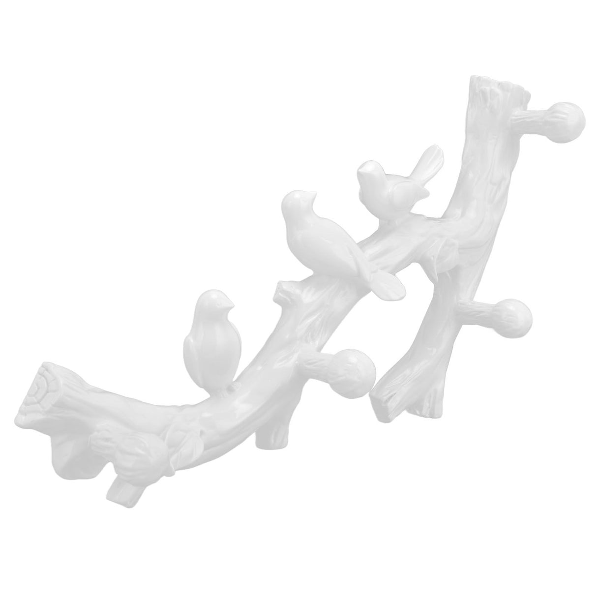 Resin Bird Hooks Wall Mounted Coat Key Hanger Creative 3D Home Decoration AccessoriesS(29.5cm)