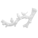 Resin Bird Hooks Wall Mounted Coat Key Hanger Creative 3D Home Decoration AccessoriesS(29.5cm)