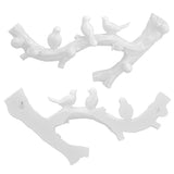 Resin Bird Hooks Wall Mounted Coat Key Hanger Creative 3D Home Decoration AccessoriesS(29.5cm)