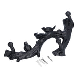 Decorative Hook Black Bird Branch Shape Three Dimensional Wall Mounted Home Decoration AccessoriesSmall (29.5cm) - Side View