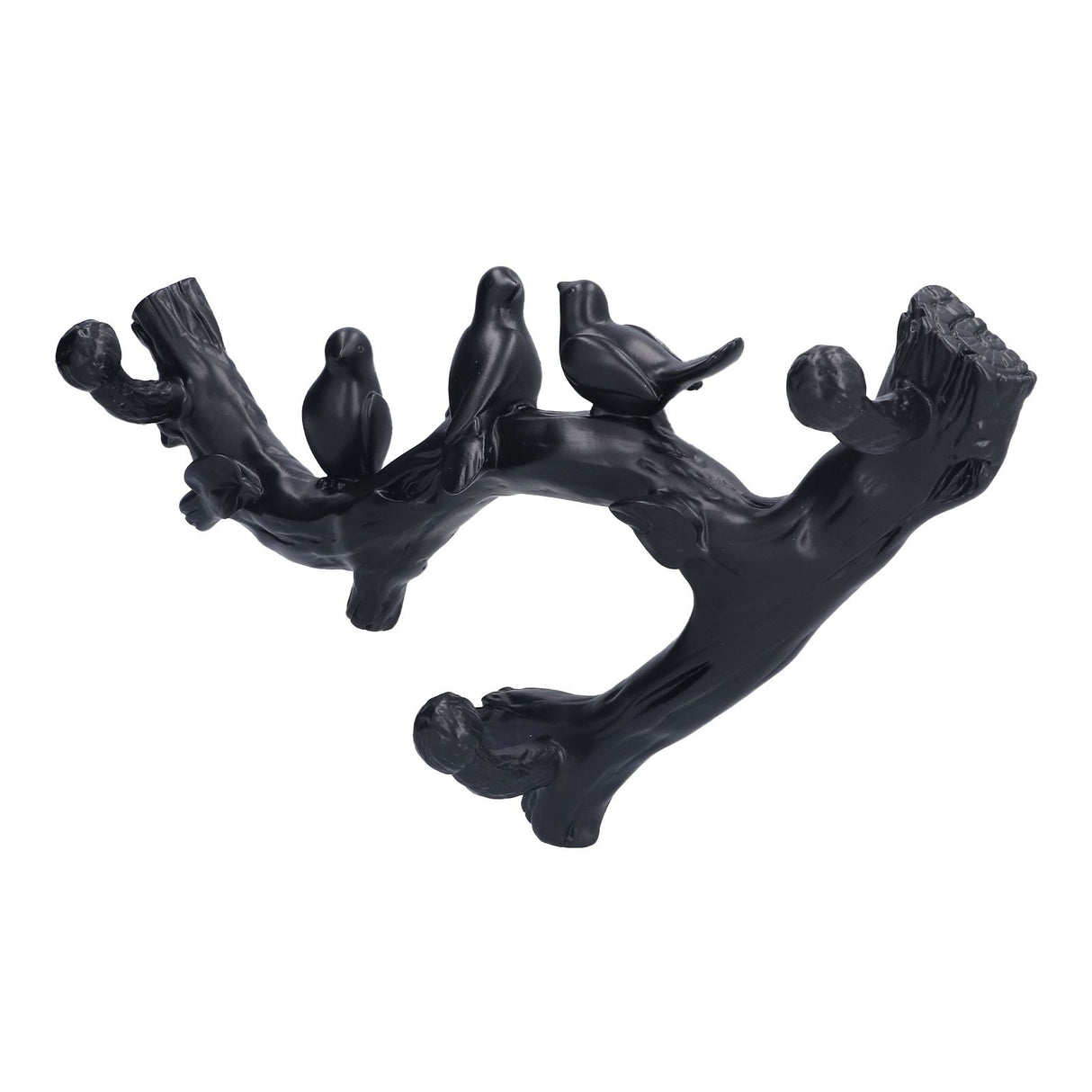 Decorative Hook Black Bird Branch Shape Three Dimensional Wall Mounted Home Decoration AccessoriesSmall (29.5cm)