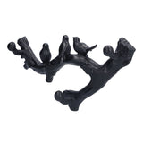 Decorative Hook Black Bird Branch Shape Three Dimensional Wall Mounted Home Decoration AccessoriesSmall (29.5cm) - Top-Down View
