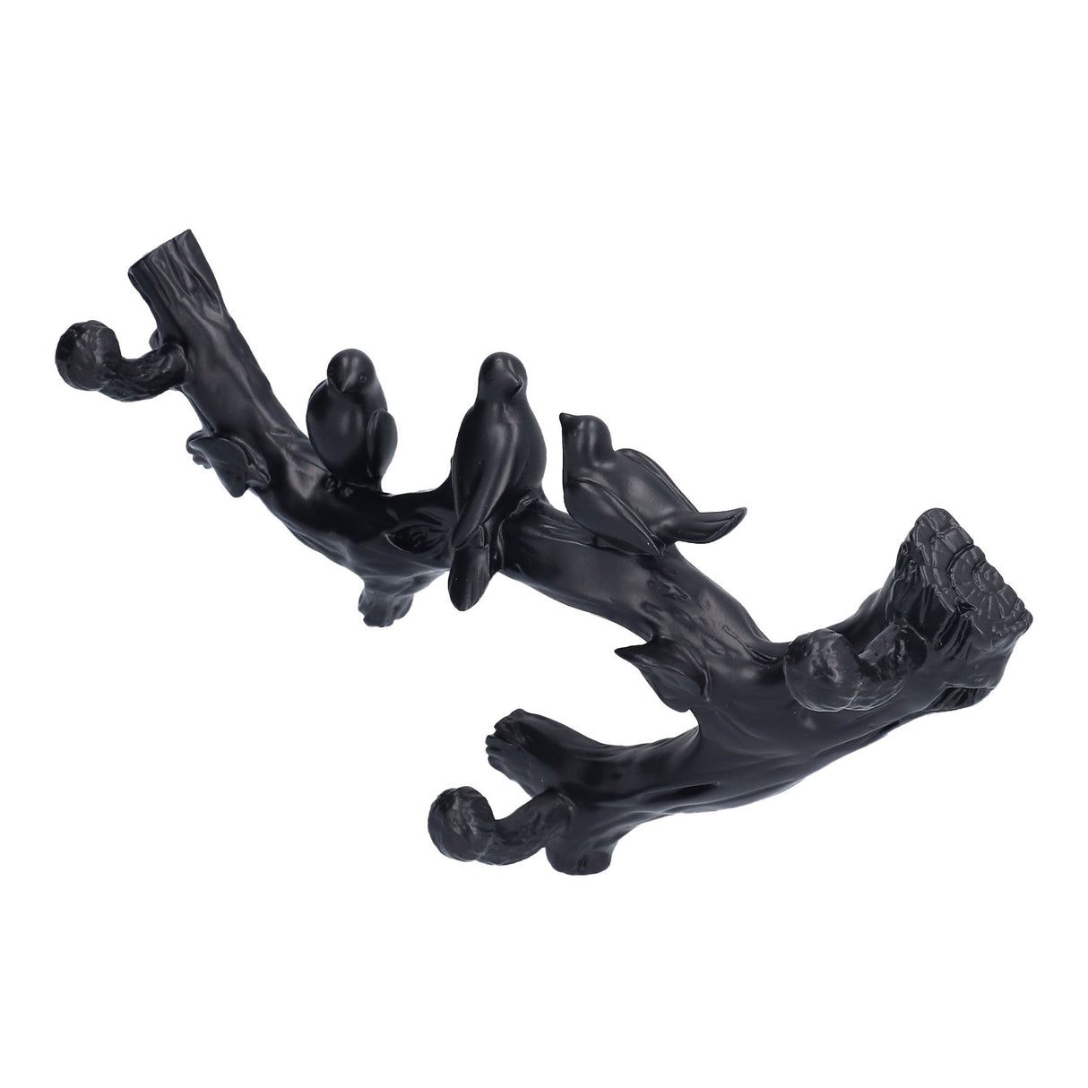 Decorative Hook Black Bird Branch Shape Three Dimensional Wall Mounted Home Decoration AccessoriesSmall (29.5cm)