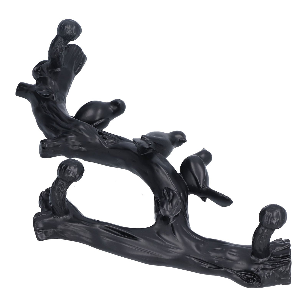Decorative Hook Black Bird Branch Shape Three Dimensional Wall Mounted Home Decoration AccessoriesSmall (29.5cm)