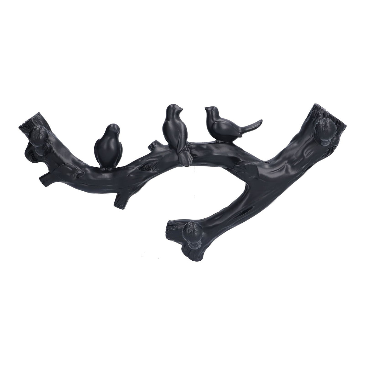 Decorative Hook Black Bird Branch Shape Three Dimensional Wall Mounted Home Decoration AccessoriesSmall (29.5cm)