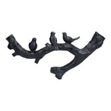 Decorative Hook Black Bird Branch Shape Three Dimensional Wall Mounted Home Decoration AccessoriesSmall (29.5cm)