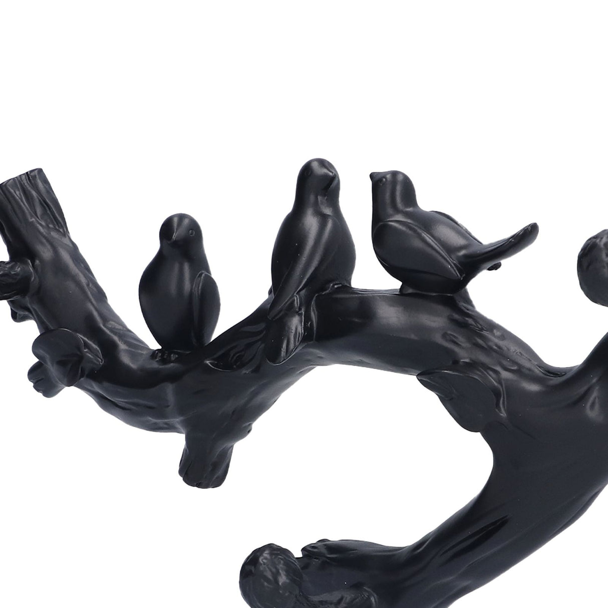 Decorative Hook Black Bird Branch Shape Three Dimensional Wall Mounted Home Decoration AccessoriesSmall (29.5cm)