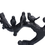 Decorative Hook Black Bird Branch Shape Three Dimensional Wall Mounted Home Decoration AccessoriesSmall (29.5cm)