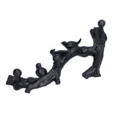 Decorative Hook Black Bird Branch Shape Three Dimensional Wall Mounted Home Decoration AccessoriesMedium (38cm)